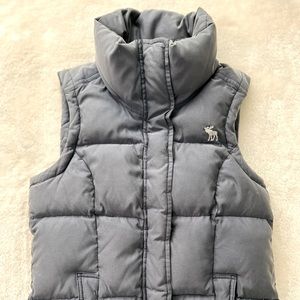 Abercrombie and Fitch, Small, Down Vest, Bluish grey, Fitted